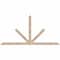 Ekena Millwork Saratoga Smooth Timber Gable Bracket, Douglas Fir, 84"W x 42"H x 1 1/2"D x 3 1/2"F, 12/12 Pitch GBW084X42X0204SAR00SDF - alternate 1
